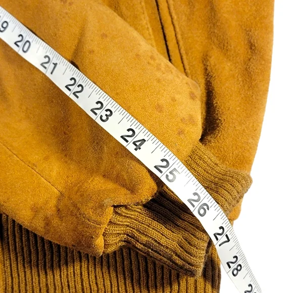 Berman's Vintage Suede Feel Leather Racer Biker Bomber Style Jacket Men’s 42 - Picture 15 of 15